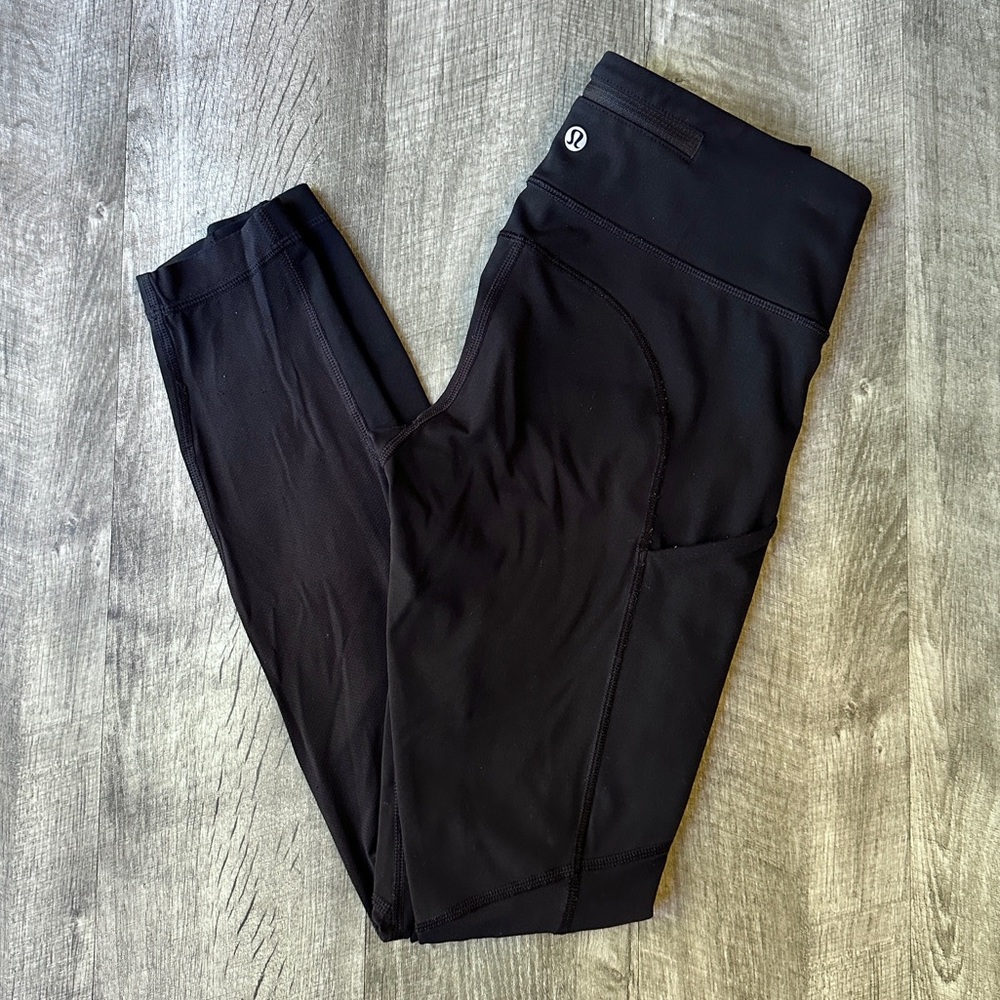 Lululemon Black Legging 27” Mesh Sides